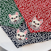 HKM-8388029 Lace Triangle Pet Scarf for Dogs - Suitable for All Breeds, 58cm Size in Red, Green, and Blue