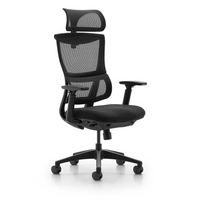 HKM-838867 Modern Ergonomic High Back Fabric Office Chair with Mesh Design and Swivel Features