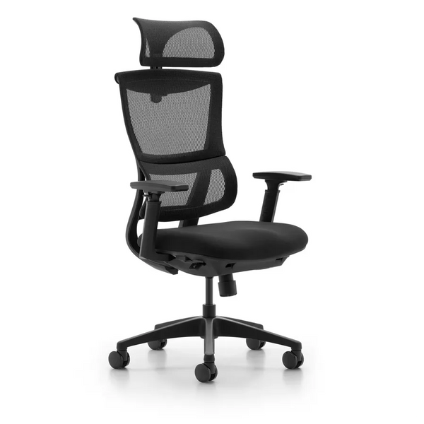 HKM-838867 Modern Ergonomic High Back Fabric Office Chair with Mesh Design and Swivel Features