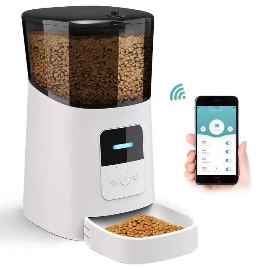 HKM-838867 Smart Automatic Pet Feeder with WiFi Control and 6L Capacity for Dogs and Cats