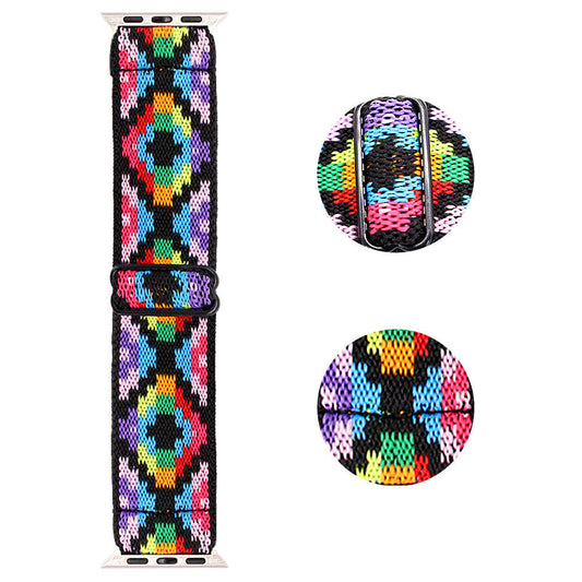 HKM-838931 Textile Watch Strap for Apple Watch – Compatible with 38mm and 42mm Models, Assorted Colors Available