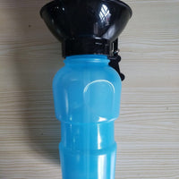 HKM-8389693 Portable Pet Water Bottle with Bowl, 20oz Squeeze Dispenser for Dogs and Cats