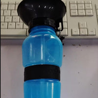 HKM-8389693 Portable Pet Water Bottle with Bowl, 20oz Squeeze Dispenser for Dogs and Cats
