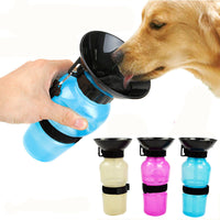 HKM-8389693 Portable Pet Water Bottle with Bowl, 20oz Squeeze Dispenser for Dogs and Cats