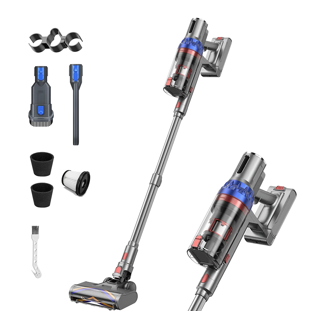 HKM-838995 Cordless Spin Dust Tool Vacuum Cleaner for Deep Cleaning - 34000PA Suction Power, 450W Battery-Powered Stick for Household Use