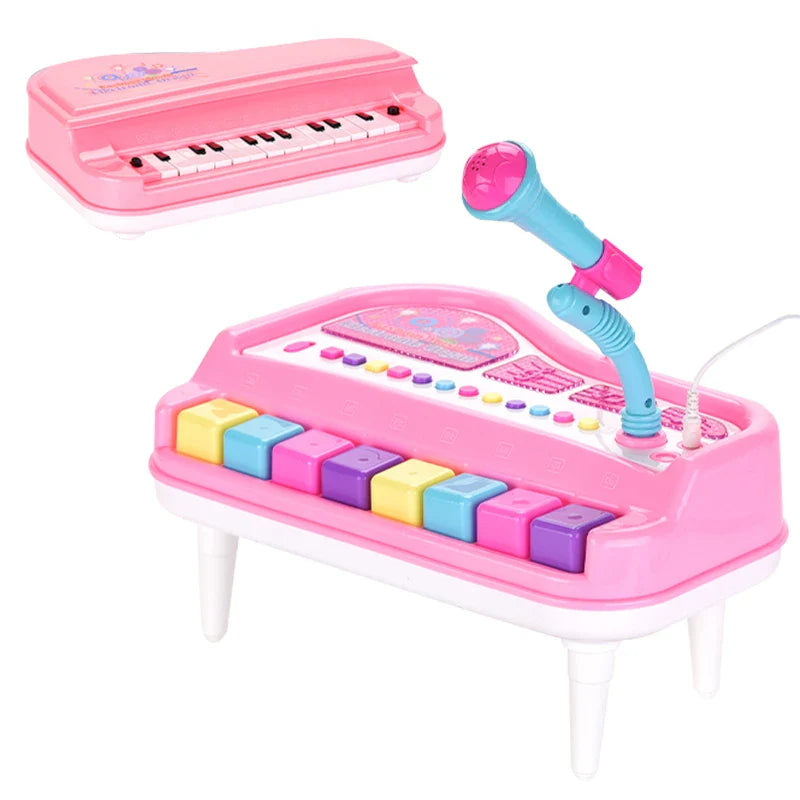 HKM-838995 Educational 8-Key Electronic Piano Toy for Children Ages 3 and Up - Battery Operated Musical Instrument