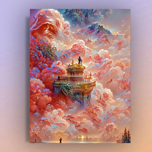 HKM-839187 Vibrant Digital Oil Painting Framed Decorative Art for Living Room & Bedroom