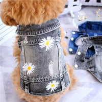 HKM-8391997 Stylish Denim Vest for Small Pets ¨C Casual Four Seasons Apparel