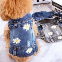 HKM-8391997 Stylish Denim Vest for Small Pets ¨C Casual Four Seasons Apparel