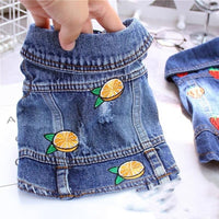 HKM-8391997 Stylish Denim Vest for Small Pets ¨C Casual Four Seasons Apparel