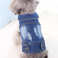 HKM-8391997 Stylish Denim Vest for Small Pets ¨C Casual Four Seasons Apparel