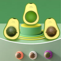 HKM-8392253 Catnip Ball Toy for Cats - Molar Teeth Cleaning, Bite-Resistant, with Avocado Mint & Cheese Flavors