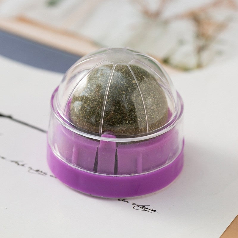 HKM-8392253 Catnip Ball Toy for Cats - Molar Teeth Cleaning, Bite-Resistant, with Avocado Mint & Cheese Flavors