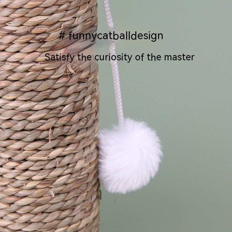 HKM-8392893 Sisal Cat Climbing Frame Toy with Microfiber Plate - Cactus Design, 30x30x60cm