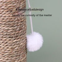 HKM-8392893 Sisal Cat Climbing Frame Toy with Microfiber Plate - Cactus Design, 30x30x60cm