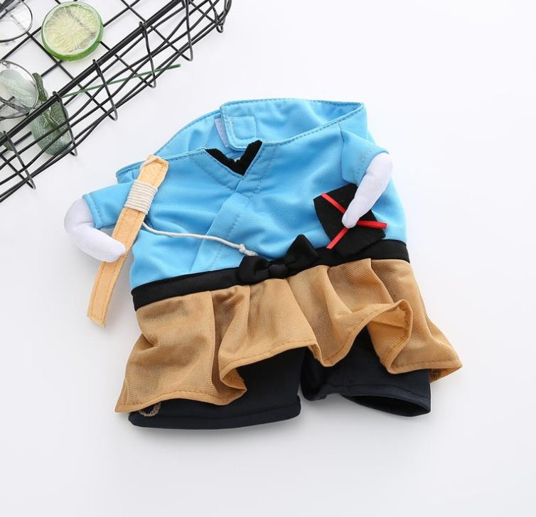 HKM-8393789 Cat Cosplay Outfit - Funny Costume Uniform Suit for Pets, Neck 20-38cm, Bust 28-57cm