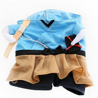 HKM-8393789 Cat Cosplay Outfit - Funny Costume Uniform Suit for Pets, Neck 20-38cm, Bust 28-57cm
