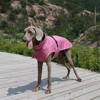 HKM-8394045 Pet Shell Jacket for Dogs - Polyester Winter Ski Suit in Blue, Rose Red, Gray, Sizes S-2XL