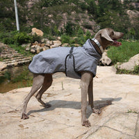 HKM-8394045 Pet Shell Jacket for Dogs - Polyester Winter Ski Suit in Blue, Rose Red, Gray, Sizes S-2XL