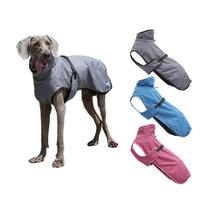 HKM-8394045 Pet Shell Jacket for Dogs - Polyester Winter Ski Suit in Blue, Rose Red, Gray, Sizes S-2XL