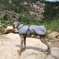 HKM-8394045 Pet Shell Jacket for Dogs - Polyester Winter Ski Suit in Blue, Rose Red, Gray, Sizes S-2XL