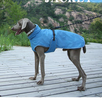 HKM-8394045 Pet Shell Jacket for Dogs - Polyester Winter Ski Suit in Blue, Rose Red, Gray, Sizes S-2XL