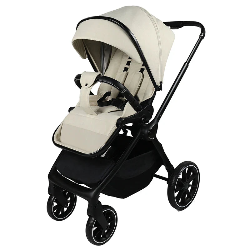 HKM-839443 Lightweight Linen 3-in-1 Baby Stroller for Infants and Toddlers (0-3 Years) in Car Design