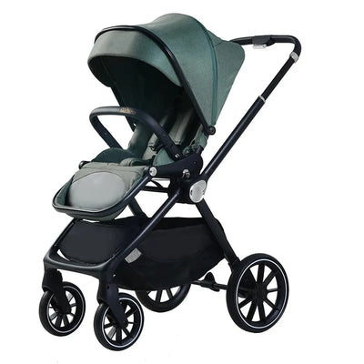 HKM-839443 Lightweight Linen 3-in-1 Baby Stroller for Infants and Toddlers (0-3 Years) in Car Design