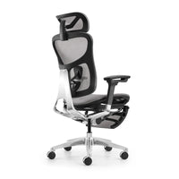 HKM-839507 Ergonomic High Back Grey Mesh Swivel Chair with Footrest for Home Office and Executive Use