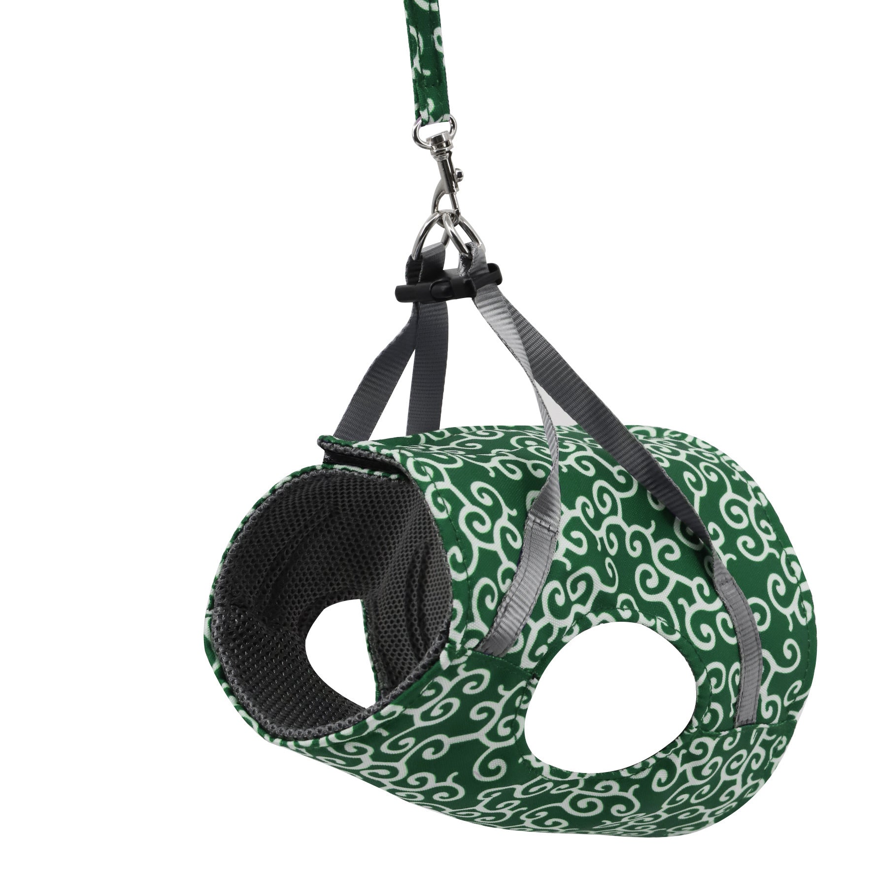 HKM-8396861 Japanese Style Cat Walking Chest Strap Vest in Blue, Red, Green - Breathable Polyester with Adjustable Fit