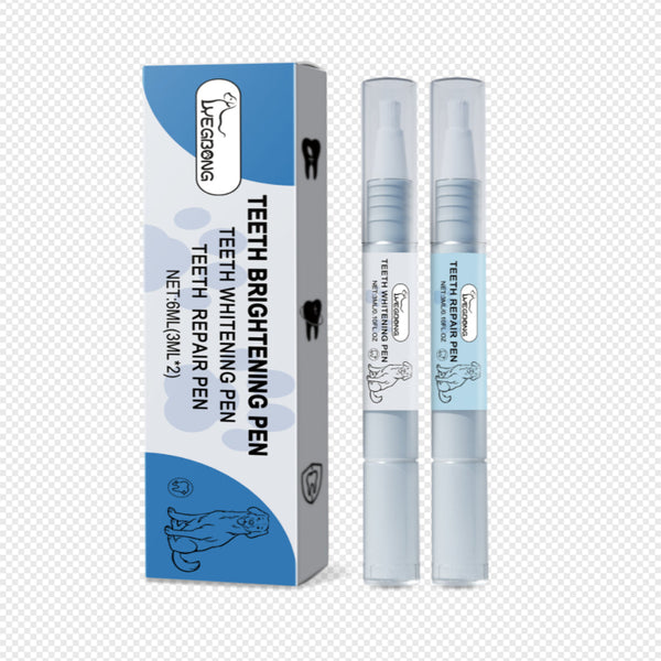 HKM-8397245 Pet Teeth Brightening Pen Set - Includes Repair & Whitening Pens, 6ml Total Volume