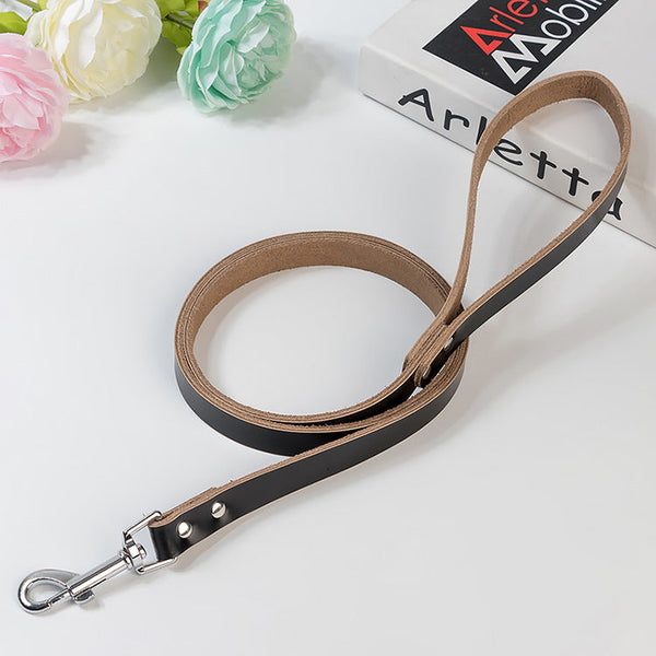 HKM-8399165 Leather Dog Leash in Multiple Colors - Durable & Stylish Options Available