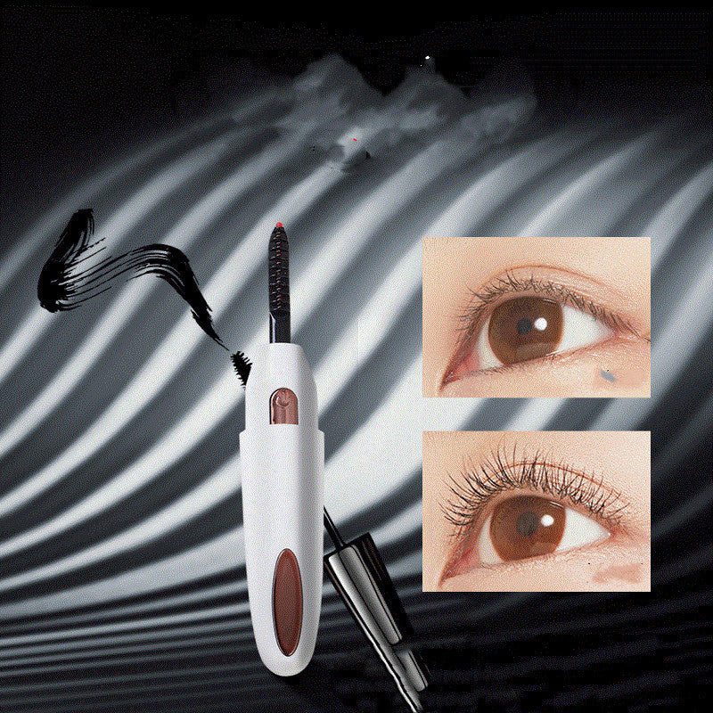 HKM-840083 Electric Rechargeable Eyelash Curler - Black & White Color Options, Effortless Curling Technology