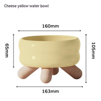 HKM-8401341 Ceramic Feeding Bowls for Cats and Dogs with Coasters in Multiple Colors