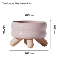 HKM-8401341 Ceramic Feeding Bowls for Cats and Dogs with Coasters in Multiple Colors