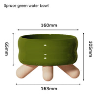 HKM-8401341 Ceramic Feeding Bowls for Cats and Dogs with Coasters in Multiple Colors