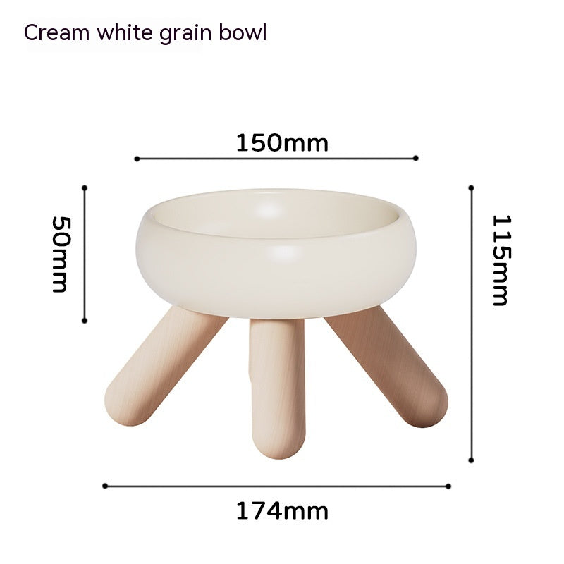 HKM-8401341 Ceramic Feeding Bowls for Cats and Dogs with Coasters in Multiple Colors