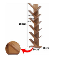 HKM-840275 Modern Tree-Shaped Wood Bookshelf - Stylish Storage Solution for Books and Decor