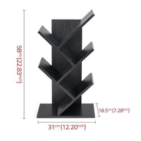 HKM-840275 Modern Tree-Shaped Wood Bookshelf - Stylish Storage Solution for Books and Decor