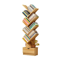 HKM-840275 Modern Tree-Shaped Wood Bookshelf - Stylish Storage Solution for Books and Decor
