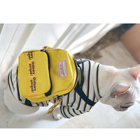 HKM-8403517 Striped Schoolbag Dog Clothes - Sizes M & L, Comfort Fit for All Breeds