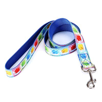 HKM-8404925 Multicolor Check Stripe Dog Leash - Imitation Nylon Traction Belt, 2.5cm x 12cm