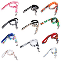 HKM-8404925 Multicolor Check Stripe Dog Leash - Imitation Nylon Traction Belt, 2.5cm x 12cm