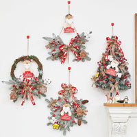 HKM-840531 Creative Christmas Bowknot Garland with Snowflake and Tree-shaped Pendants
