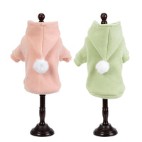 HKM-8405693 Warm Cotton-Padded Coat for Pets in Pink and Green - Autumn/Winter Princess Style