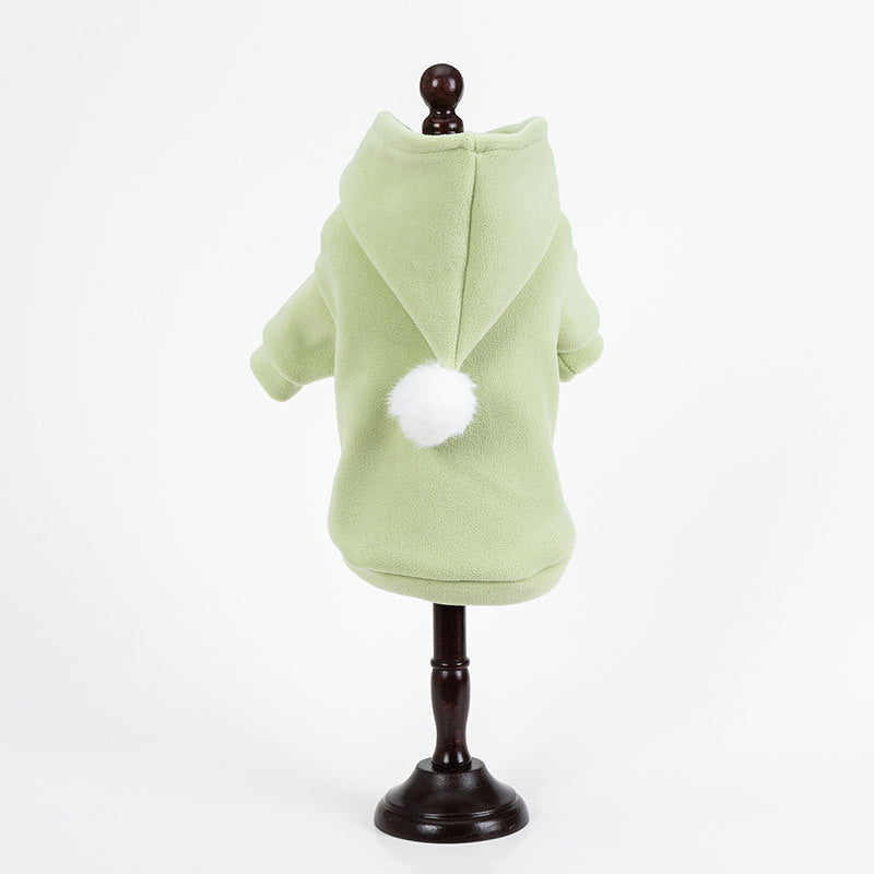 HKM-8405693 Warm Cotton-Padded Coat for Pets in Pink and Green - Autumn/Winter Princess Style