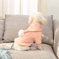 HKM-8405693 Warm Cotton-Padded Coat for Pets in Pink and Green - Autumn/Winter Princess Style