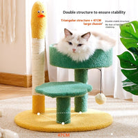 HKM-8405949 Cactus Cat Climbing Frame with Sisal Rope and Flower Design
