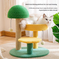 HKM-8405949 Cactus Cat Climbing Frame with Sisal Rope and Flower Design