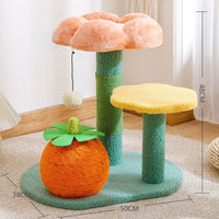 HKM-8405949 Cactus Cat Climbing Frame with Sisal Rope and Flower Design